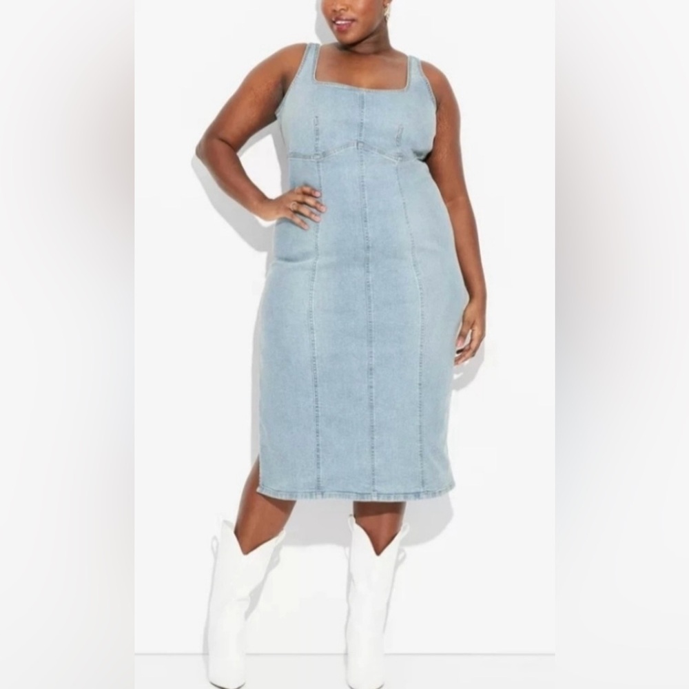 Women’s Denim Maxi Bodycon Dress XXL